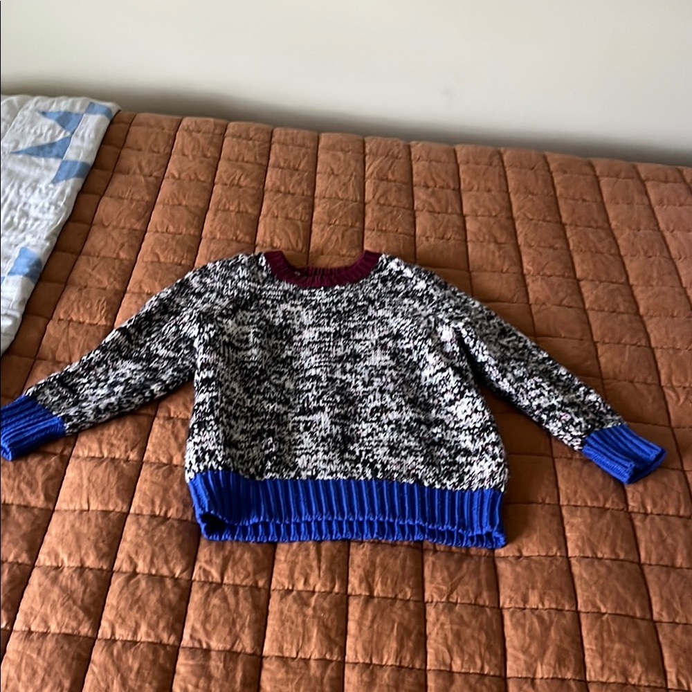 J. Crew Women's Sweater - Black, Blue, and Maroon